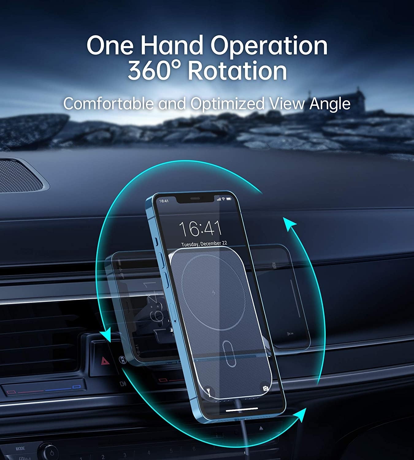 CHOETECH T200F-201 15W MagLeap Magnetic Wireless Car Charger Holder with 1M Cable - SuperSaverAU - view 5