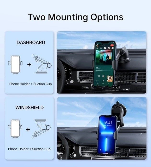 CHOETECH T203-F 15W Gravity Wireless Car Charger Holder