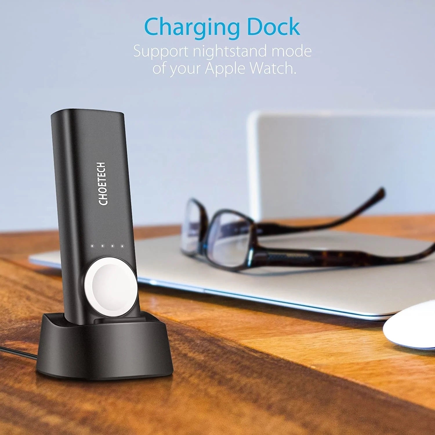 CHOETECH T315 2-in-1 Portable Wireless iWatch Quick Charger 5000mAh Power Bank - SuperSaverAU - view 5