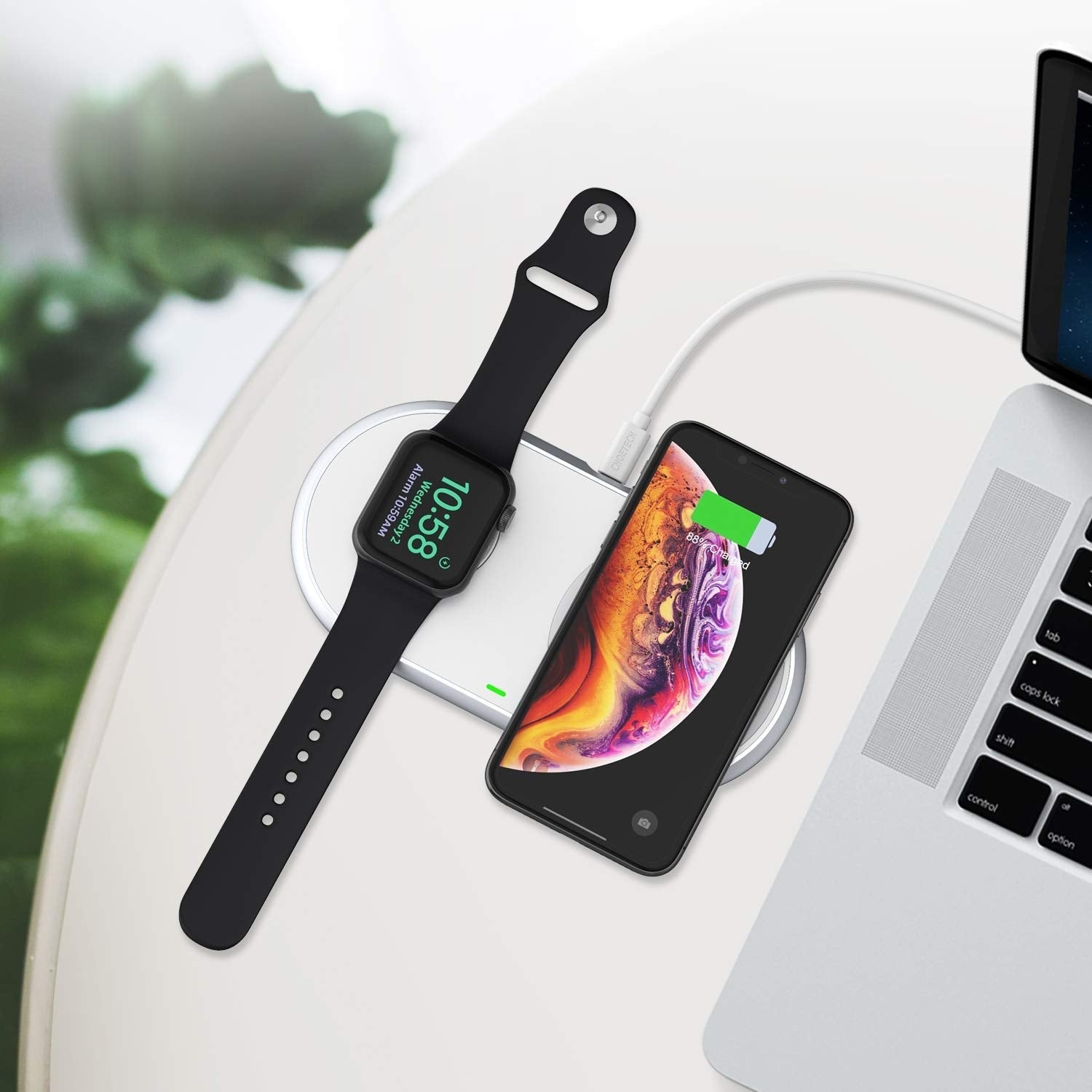 CHOETECH T317 2-in-1 Dual Wireless Charger Pad (MFI Certified) - SuperSaverAU - view 8