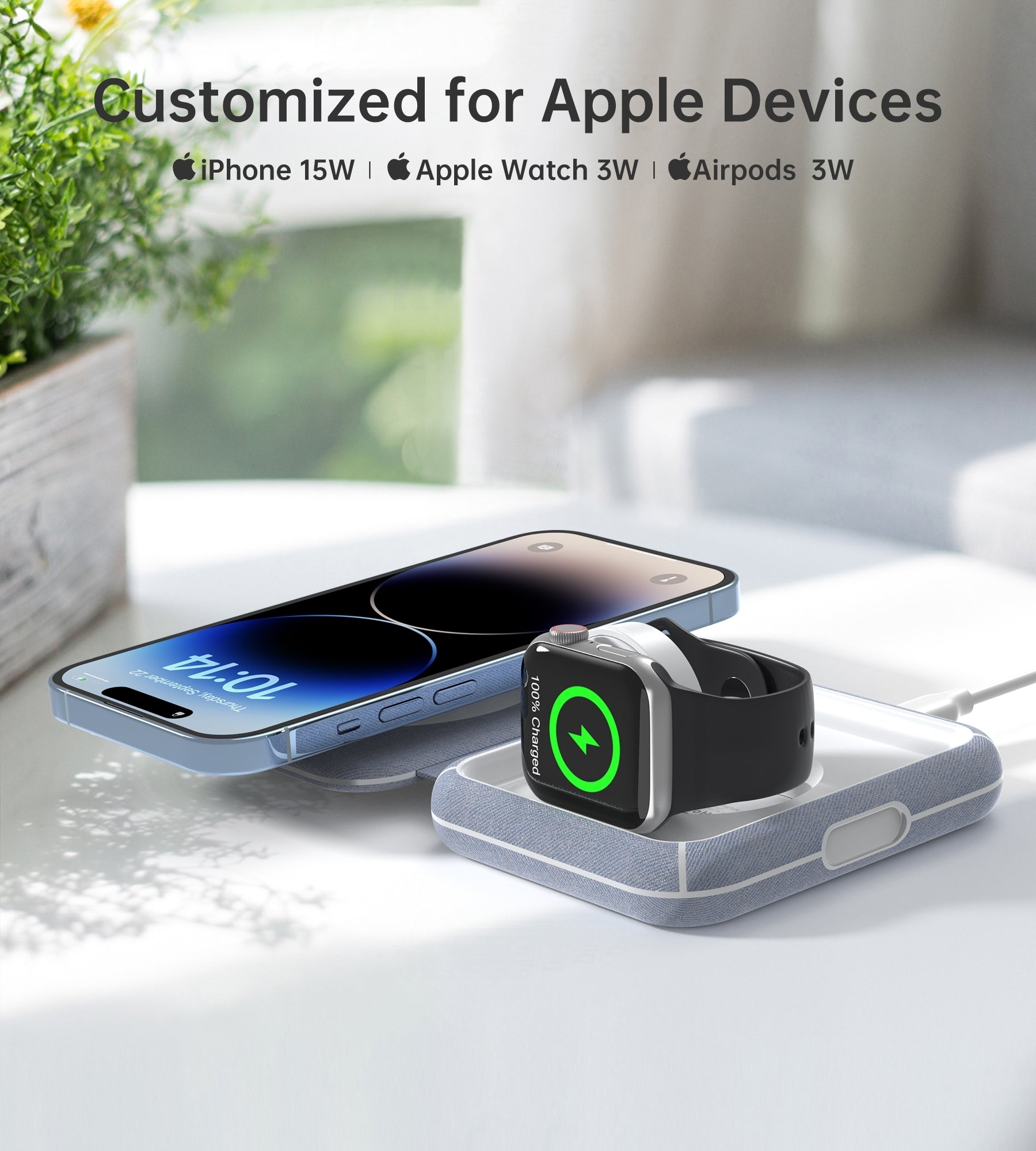 CHOETECH T323 2-in-1 Magsafe&MFI Wireless Charger - SuperSaverAU - view 5
