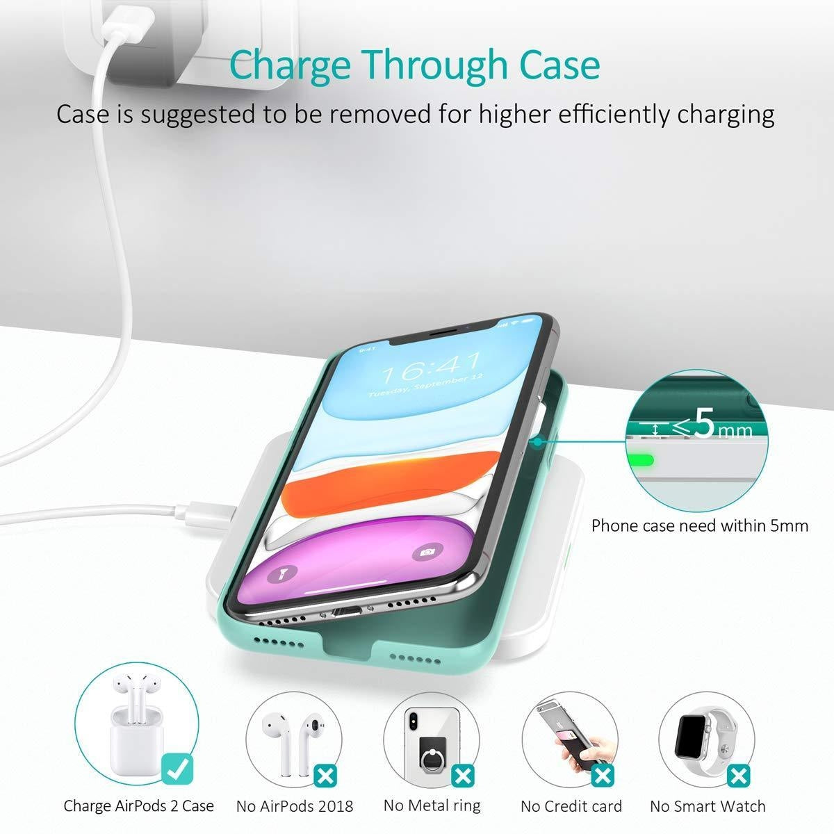 CHOETECH T511BW Fast Wireless Charging Pad Black And White 2 Pack - SuperSaverAU - view 3