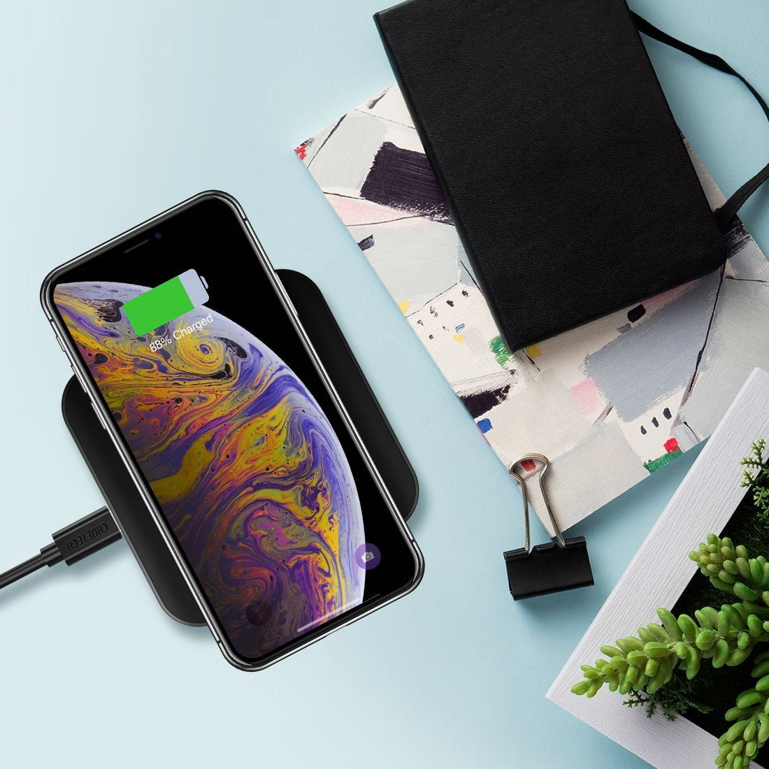 CHOETECH T511S 10W/7.5W Fast Wireless Charger Pad - SuperSaverAU - view 2