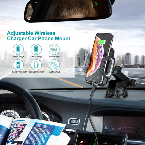 Choetech T521-S Fast Qi Wireless Car Charging Dock - SuperSaverAU - view 2