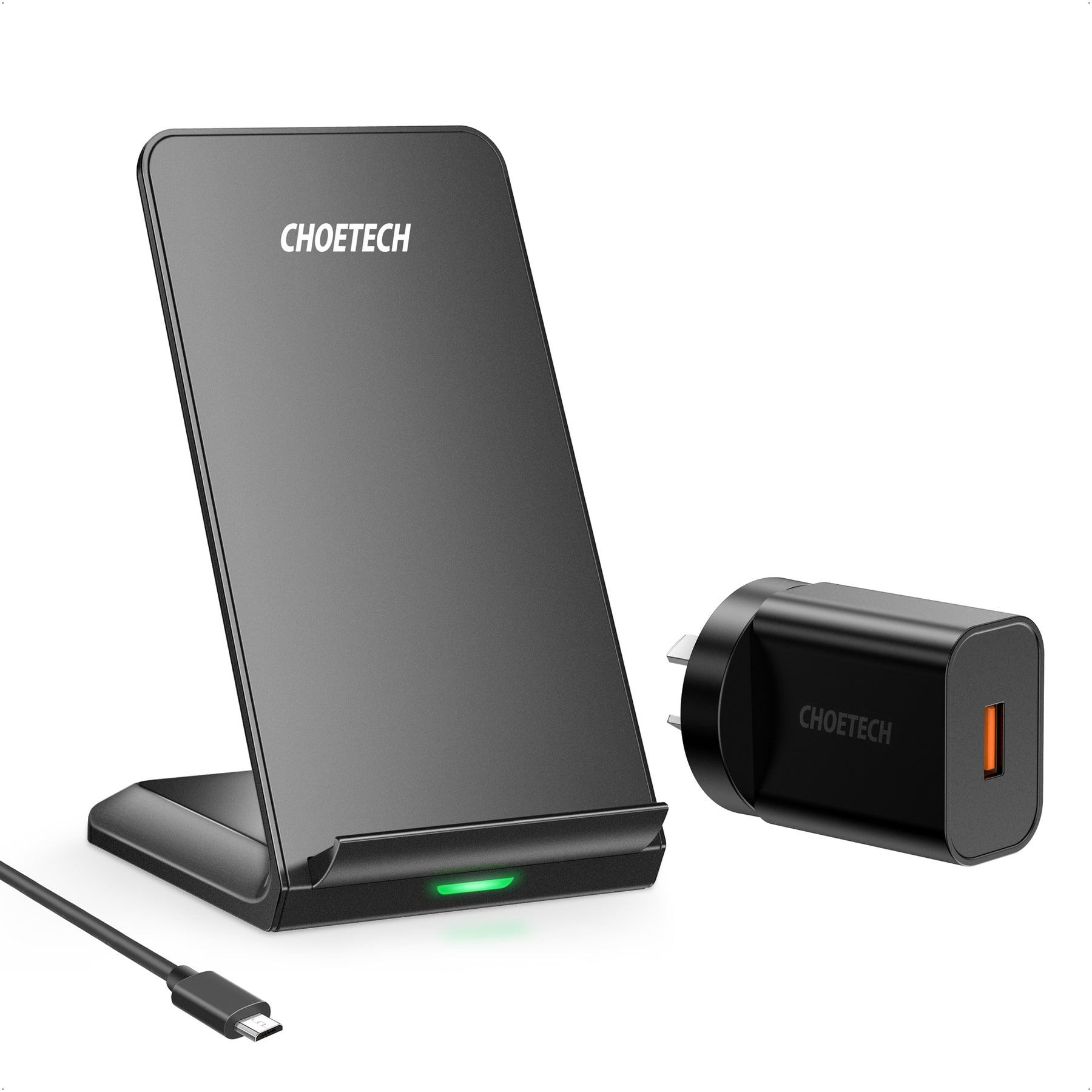 CHOETECH T524S 10W/7.5W Fast Wireless Charging Stand with AC Adapter - SuperSaverAU - view 2