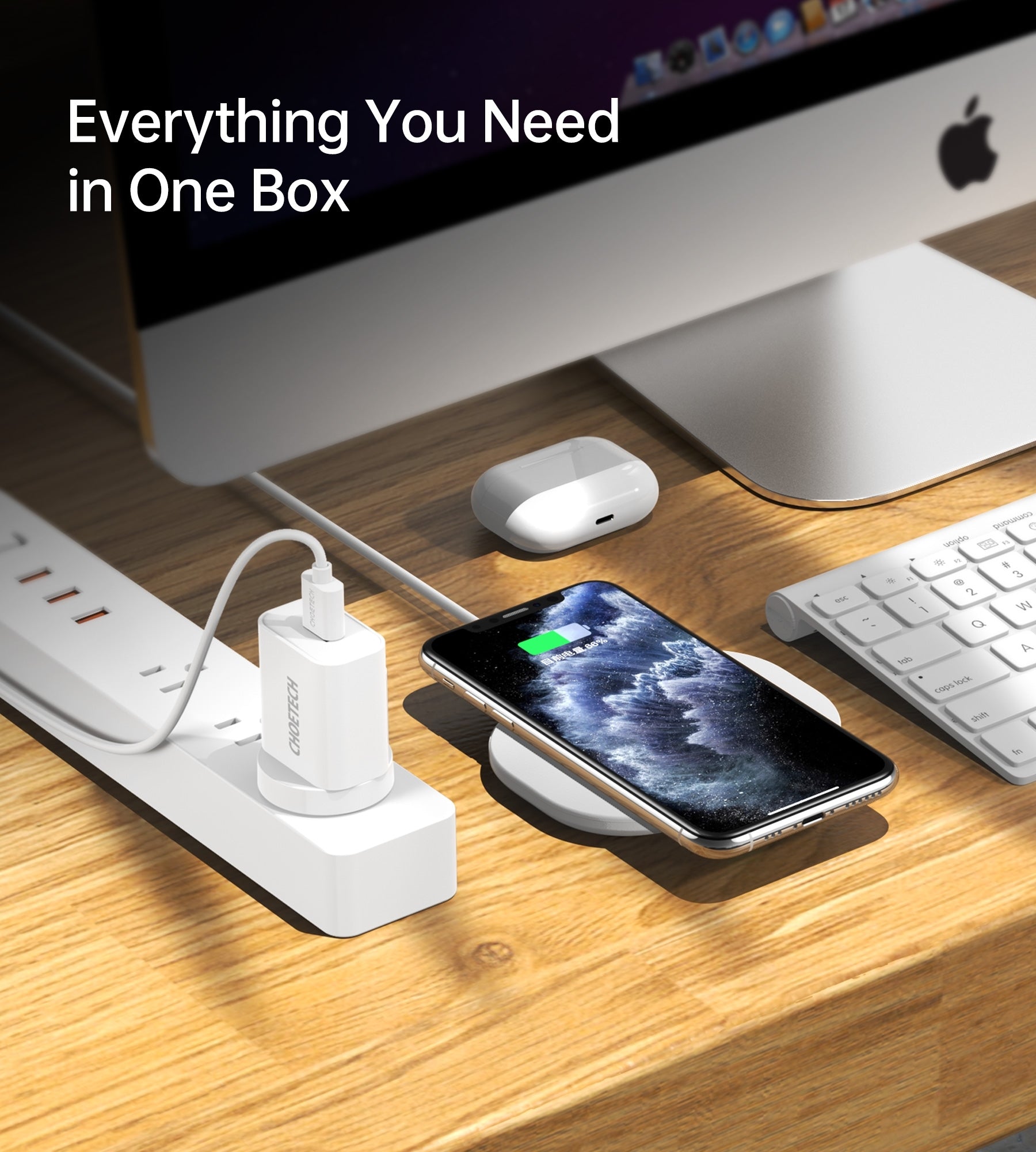 CHOETECH T550-F Airpods/Phone Wireless Fast Charging Pad - SuperSaverAU - view 7