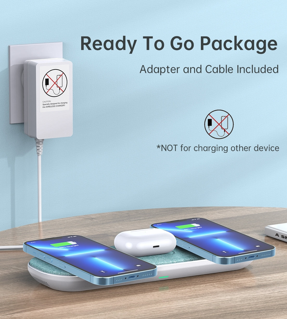 CHOETECH T569-S Magleap 3-in-1 Magnetic Wireless Charging pad with AC Adapter - SuperSaverAU - view 8