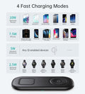 Choetech T570-S 2-in-1 Wireless Charger, 10W Max Wireless Charging Pad with Adapter for Galaxy Watch - SuperSaverAU - view 2