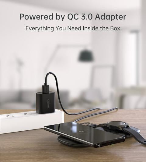 Choetech T570-S 2-in-1 Wireless Charger, 10W Max Wireless Charging Pad with Adapter for Galaxy Watch - SuperSaverAU - view 5