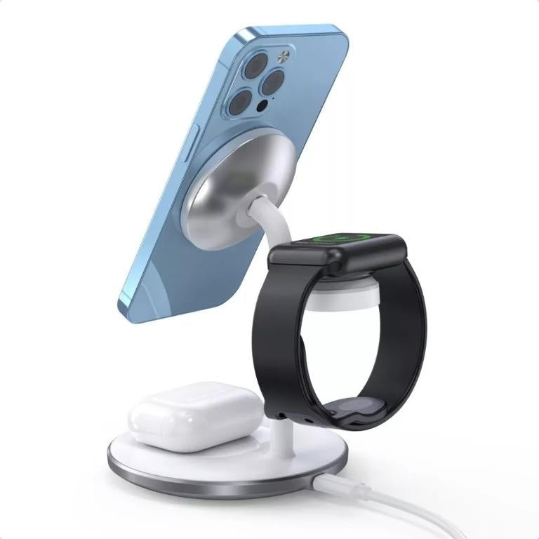 CHOETECH 3-in-1 Wireless Charging Station Dock for iPhone, Apple Watch, AirPods - SuperSaverAU - view 3