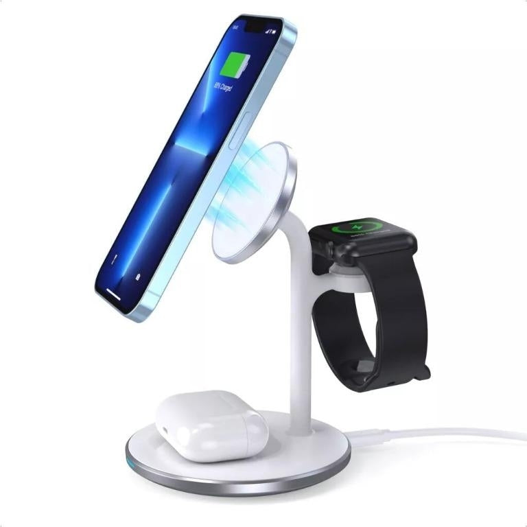 CHOETECH 3-in-1 Wireless Charging Station Dock for iPhone, Apple Watch, AirPods - SuperSaverAU - view 2