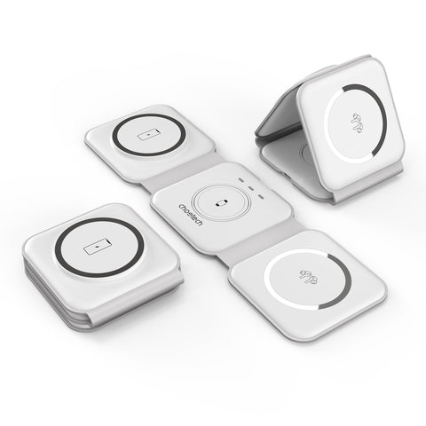CHOETECH T588-F-WH 3-in-1 Foldable Fast Wireless Charger for Phone/Watch/Earphone - SuperSaverAU - view 1