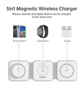 CHOETECH T588-F-WH 3-in-1 Foldable Fast Wireless Charger for Phone/Watch/Earphone - SuperSaverAU - view 4