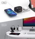CHOETECH T588-F-WH 3-in-1 Foldable Fast Wireless Charger for Phone/Watch/Earphone - SuperSaverAU - view 5
