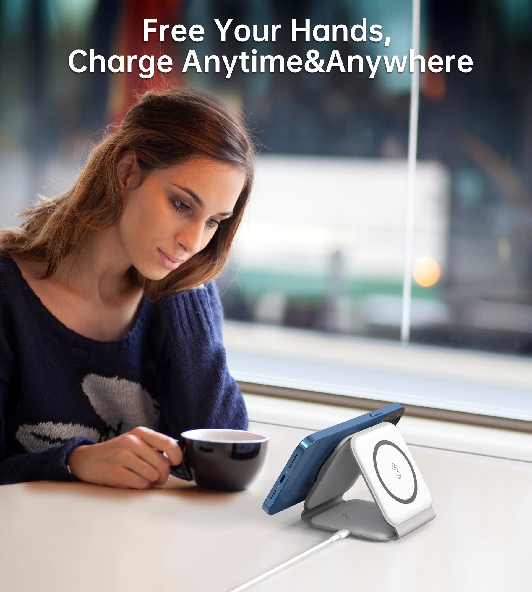 CHOETECH T588-F-WH 3-in-1 Foldable Fast Wireless Charger for Phone/Watch/Earphone - SuperSaverAU - view 7