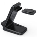 CHOETECH T608-F-BK 15W 4-in-1 Wireless Charger Stand for iWatch and Samsung Watch (Black) - SuperSaverAU - view 2