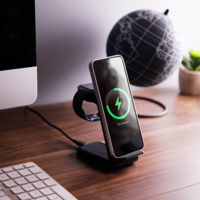 CHOETECH T608-F-BK 15W 4-in-1 Wireless Charger Stand for iWatch and Samsung Watch (Black) - SuperSaverAU - view 5