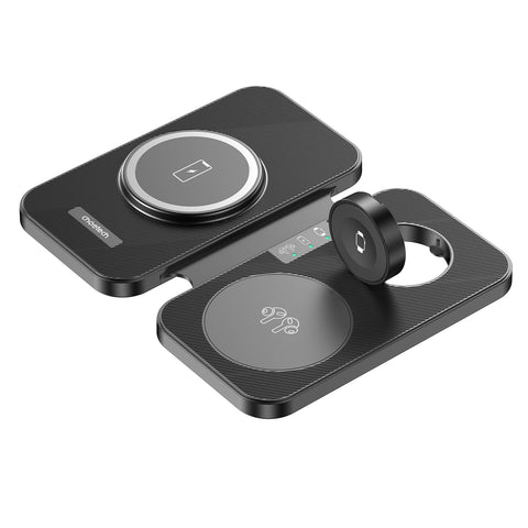 CHOETECH T616-F-BK 3in1 Magnetic Foldable Wireless Charger Black - SuperSaverAU - view 1