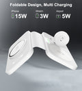 CHOETECH T616-F-WH 3in1 Magnetic Foldable Wireless Charger White - SuperSaverAU - view 4