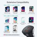 CHOETECH TC0008-BK Dual USB-C 36W Car Charger Adapter Black - SuperSaverAU - view 2
