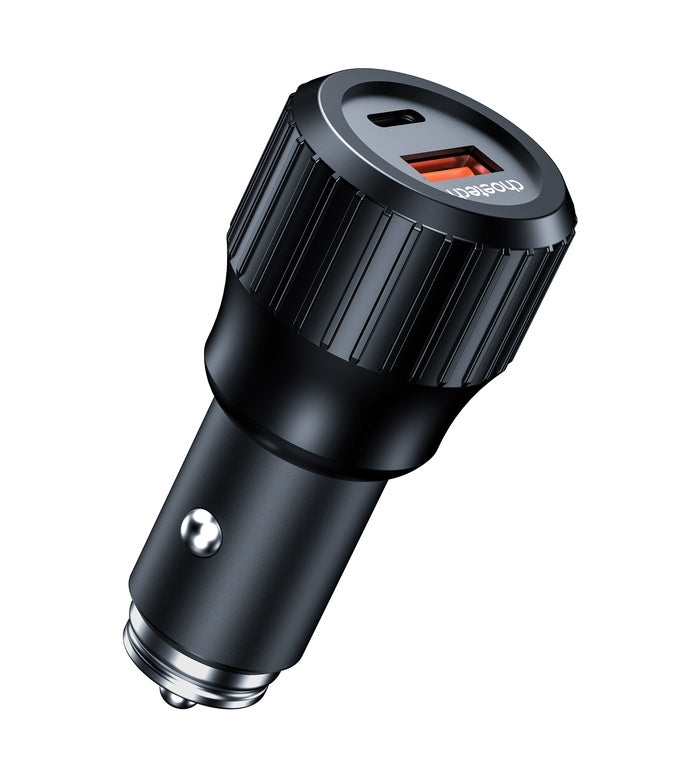 CHOETECH Dual-Port Fast Car Charger - PD45W USB-C & QC3.0 USB-A, 12V-24V - SuperSaverAU - view 1