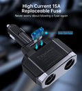 CHOETECH TC0020 45W 2 Sockets + 2x USB-C + 1x USB-A Cigarette Lighter Splitter - SuperSaverAU - view 6