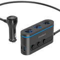 CHOETECH TC0021 3 Sockets 2C+1A Cigarette Lighter Splitter Black - SuperSaverAU - view 2