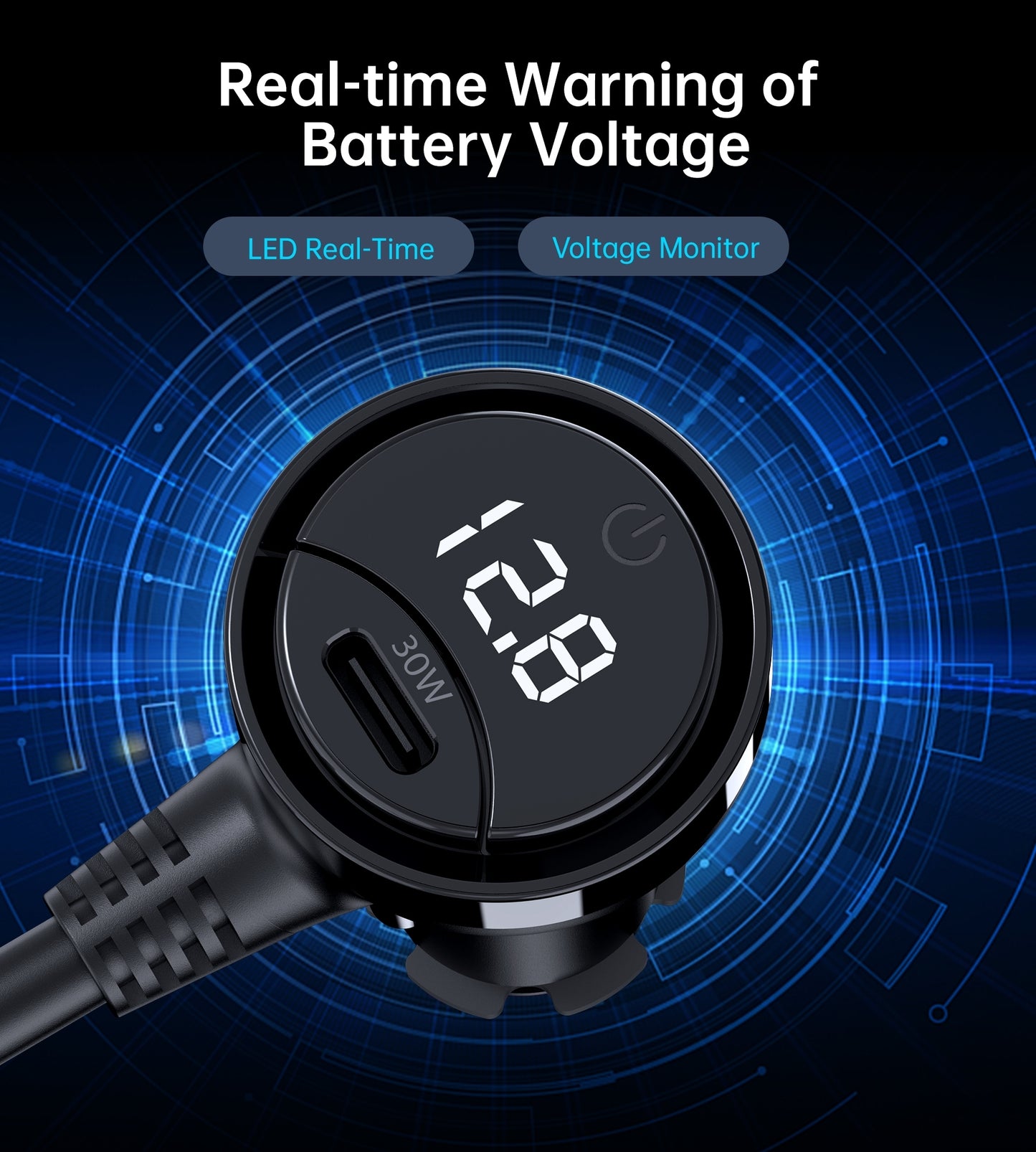 CHOETECH TC0021 3 Sockets 2C+1A Cigarette Lighter Splitter Black