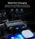 CHOETECH TC0021 3 Sockets 2C+1A Cigarette Lighter Splitter Black - SuperSaverAU - view 5