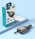 CHOETECH TC0033 105W USB-C+USB-A Fast car charger with Stretchable USB-C + Lightning cables - SuperSaverAU - view 4