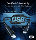 CHOETECH USB-C to USB-C 100W 4.0 Gen 3 Cable 0.8M, 8K@60Hz, Power Delivery - SuperSaverAU - view 3
