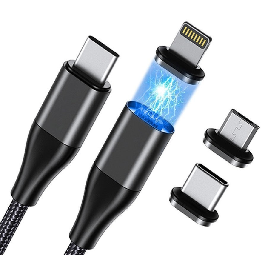 CHOETECH XCC-1034 60W C to C 1M Cable with 3 Replaceable Connecter - SuperSaverAU - view 1