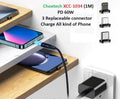 CHOETECH XCC-1034 60W C to C 1M Cable with 3 Replaceable Connecter - SuperSaverAU - view 4