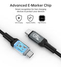 CHOETECH XCC-1040 USB-C M to M 240W Super Fast Speed Gen3 Cable 1.2M - SuperSaverAU - view 3