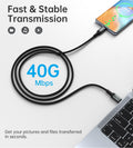 CHOETECH XCC-1040 USB-C M to M 240W Super Fast Speed Gen3 Cable 1.2M - SuperSaverAU - view 4