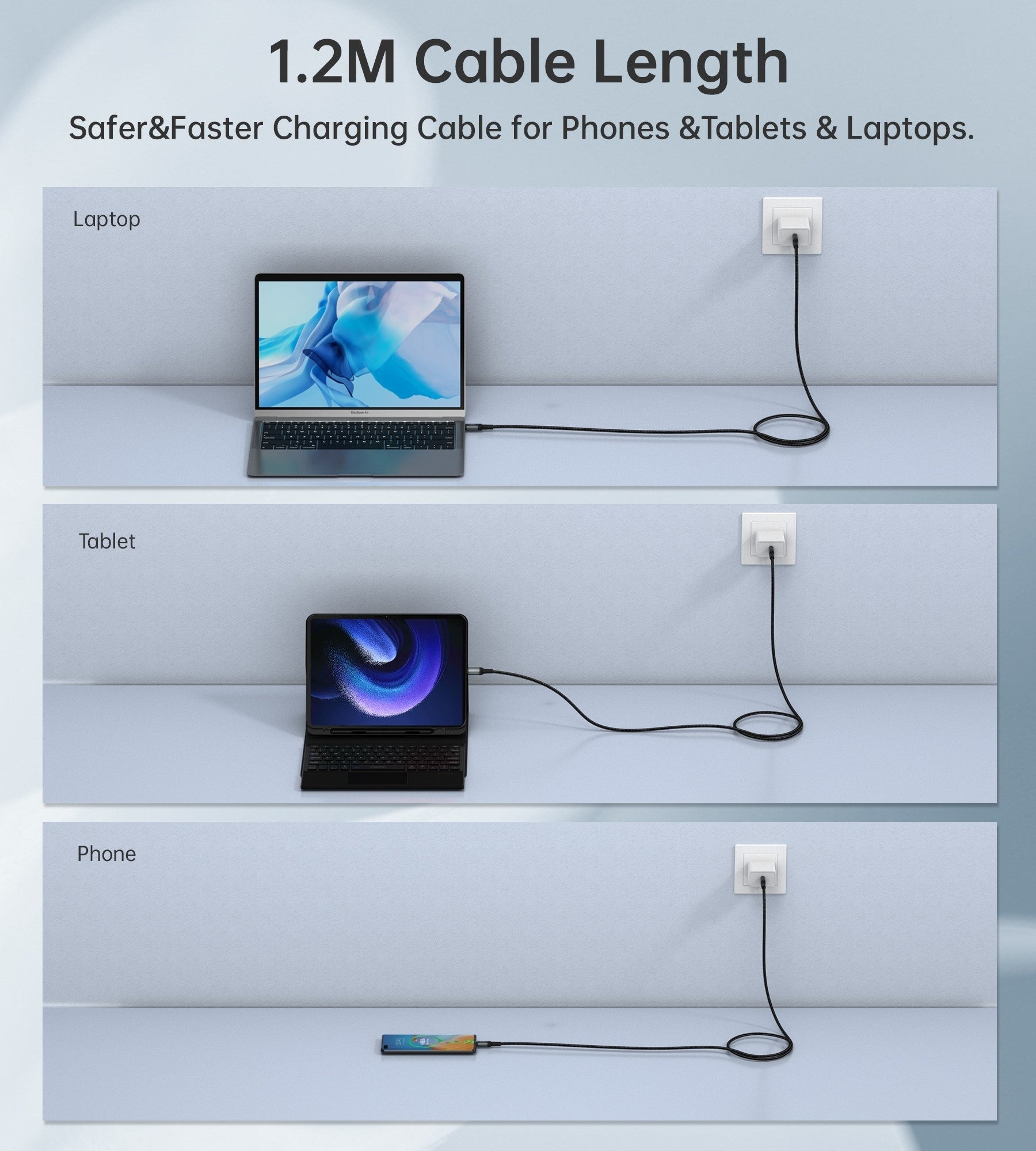 CHOETECH XCC-1040 USB-C M to M 240W Super Fast Speed Gen3 Cable 1.2M - SuperSaverAU - view 9
