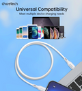 CHOETECH XCL-0002 Silicone USB-C to L Cable 1m White - SuperSaverAU - view 5