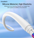 CHOETECH XCL-0002 Silicone USB-C to L Cable 1m White - SuperSaverAU - view 6