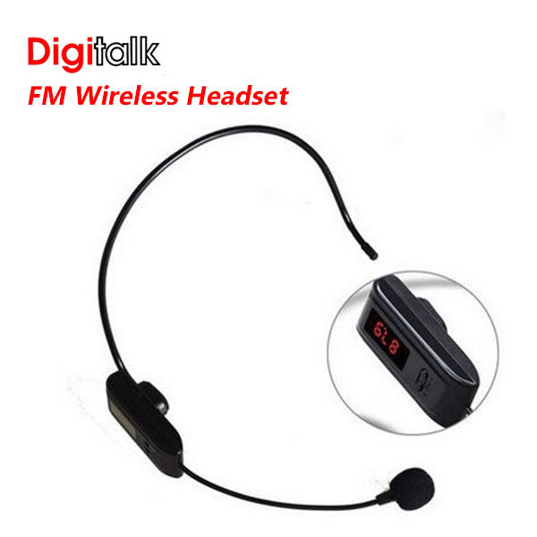 Digitalk FM Wireless Headset Black 12hr Battery 15-20m Range
