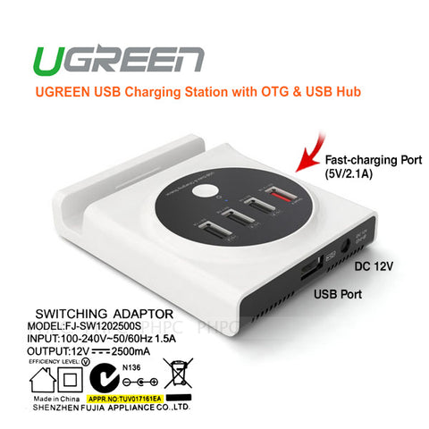 UGREEN Multifunction USB Charging Station with OTG USB Hub (20352) - SuperSaverAU - view 1