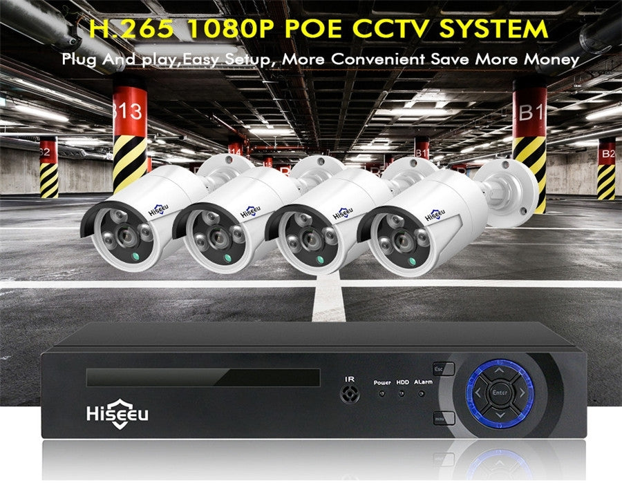 Hiseeu H5NVR-P4-624P 4CH 4MP PoE CCTV System with 2TB HDD
