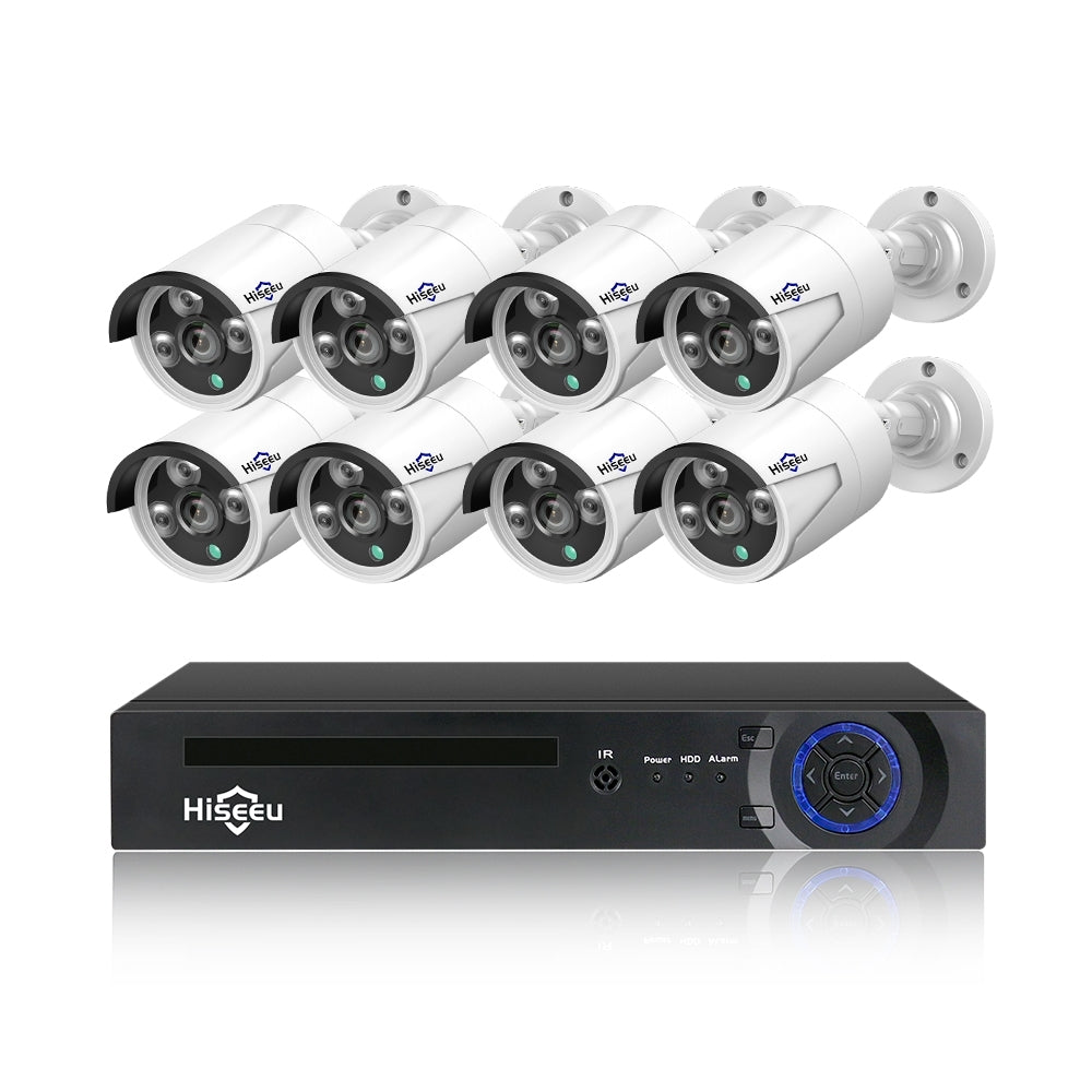 Hiseeu H5NVR-P8-612P 8CH 2MP PoE CCTV System with 2TB HDD