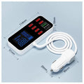 8-Port PD+QC3.0 Car Charger with LED Display - SuperSaverAU - view 3