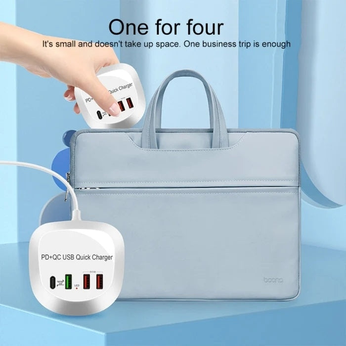 4-Port PD+QC3.0 Charger 40W with AU AC Adapter - SuperSaverAU - view 4