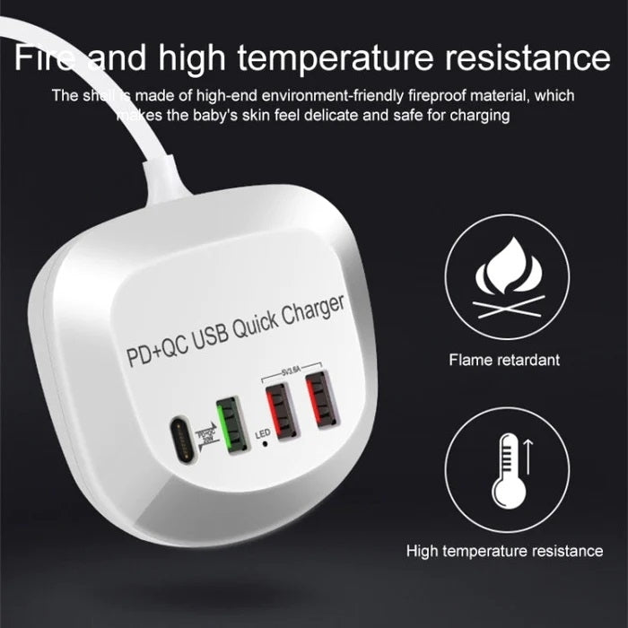 4-Port PD+QC3.0 Charger 40W with AU AC Adapter - SuperSaverAU - view 7