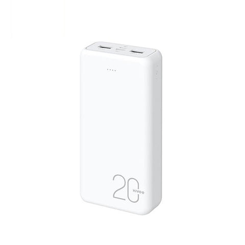 KIVEE PT63 20000mAh Power Bank White - SuperSaverAU - view 1