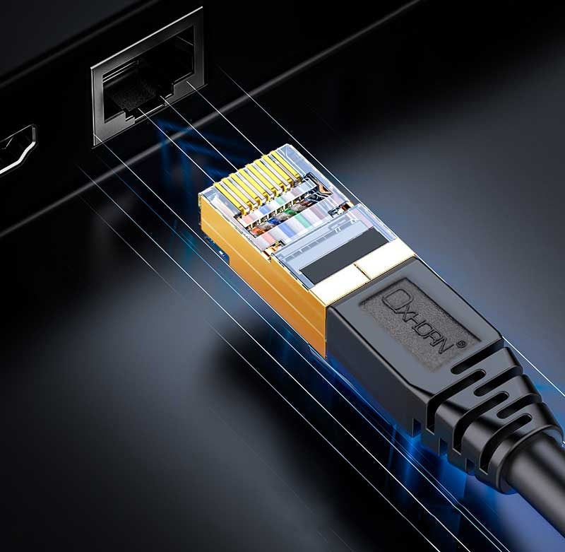 OXHORN Cat8 Ethernet Cable - 2m, 40Gbps Speed