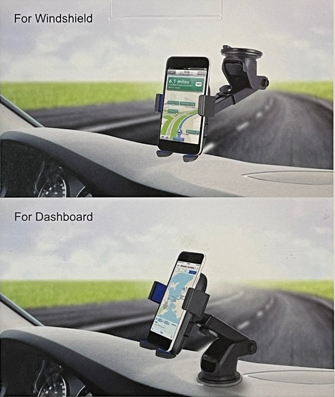 TEQ TEQ-260 Universal Car Phone Holder with 360° Rotation - Blue/Black