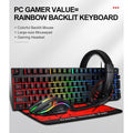 T-Wolf TF800 RGB 4-Piece Gaming Keyboard Mouse Headset Kit