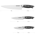 WARMOT 3-Piece Kitchen Knife Set - 8" Chef, 5" Utility, 3.5" Paring, Ergonomic Design - SuperSaverAU - view 2